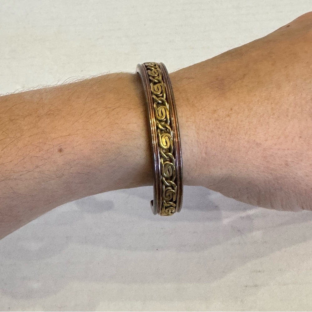 Copper Cuff Bracelet Magnetic Therapy Jewelry Arthritis Pain Relief Energy Peace - Picture 10 of 15